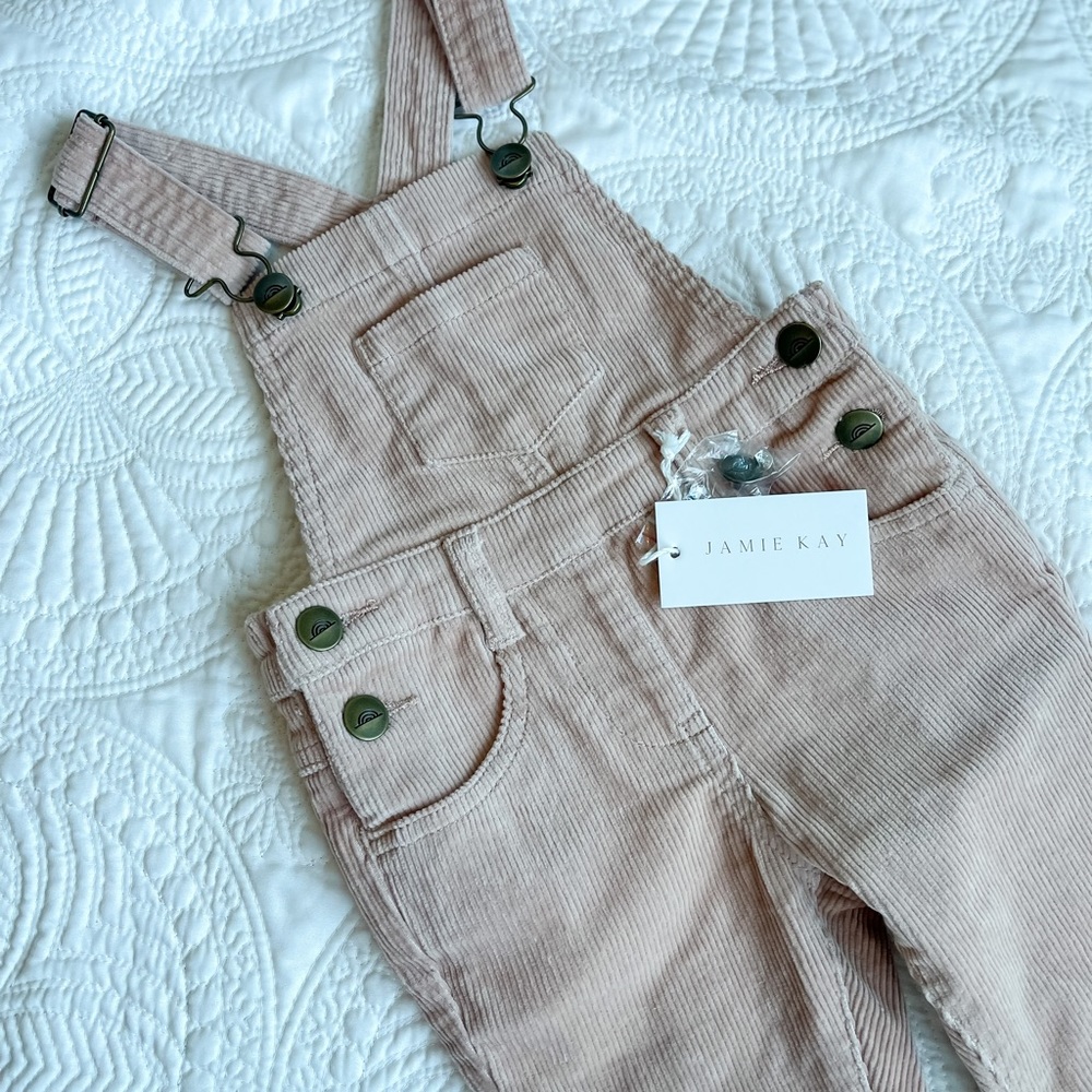 Jamie Kay corduroy overalls.